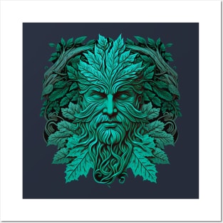 Jack Of The Wood Traditional Pagan Celtic Greenman Posters and Art